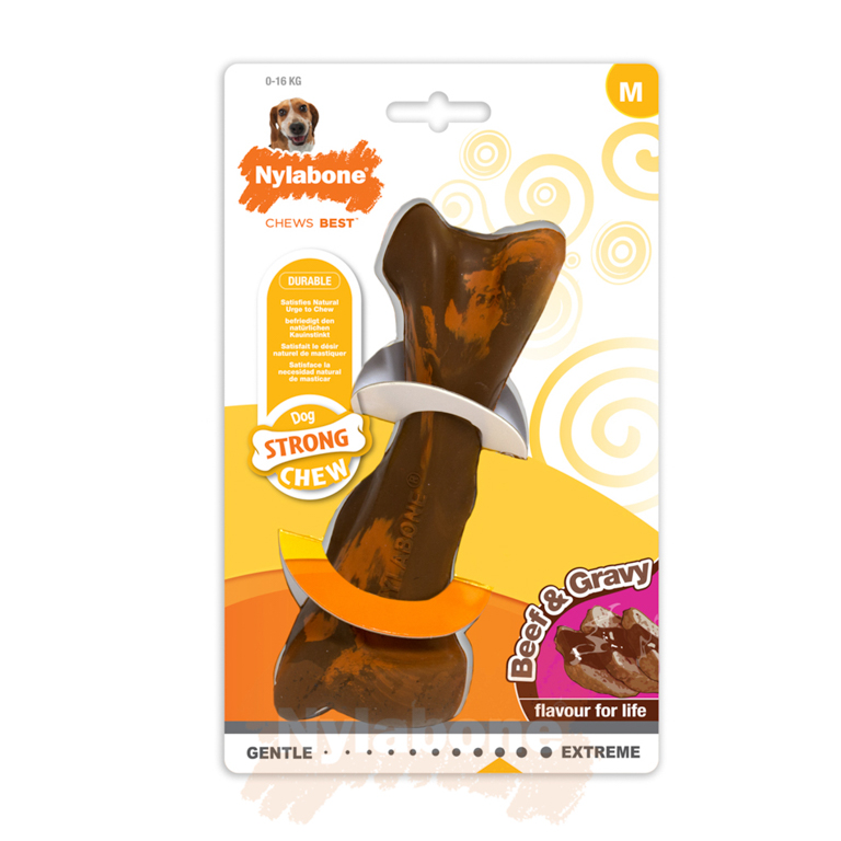 Nylabone Beef Rubber Bone / M Swede Sun Marketing AB
